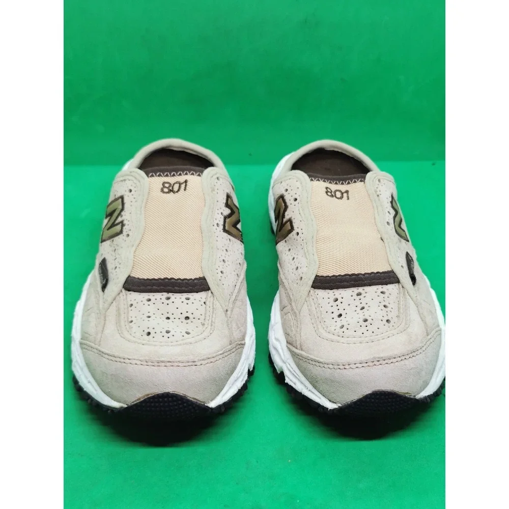 New Balance 801 Slip On All Terrain Beige Suede Leather Shoes Size 6.5 D W801FC